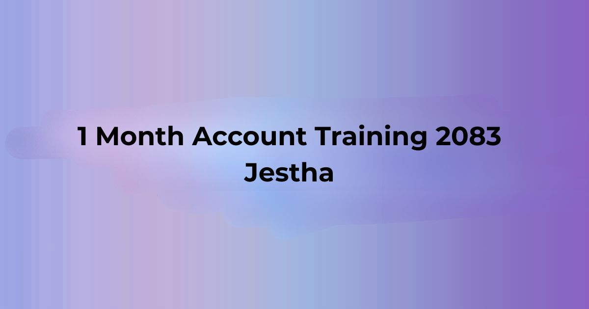 1 Month Account Training 2083 Jestha Day Class